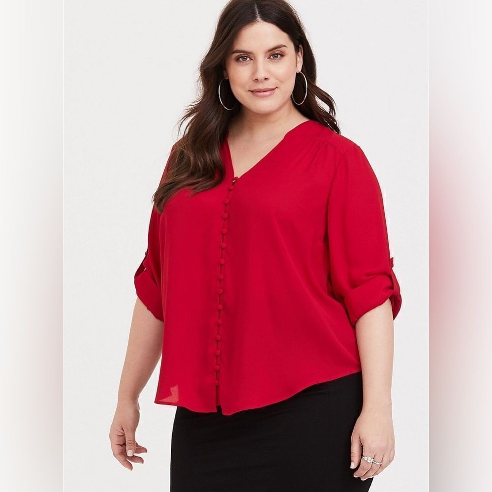 Harper Georgette Pullover 3/4 Sleeve Blouse